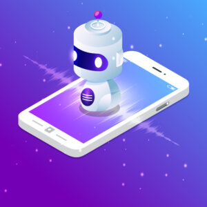 Illustration of a Telegram bot that uses OpenAI's Whisper and GPT to process voice messages and send intelligent audio responses.